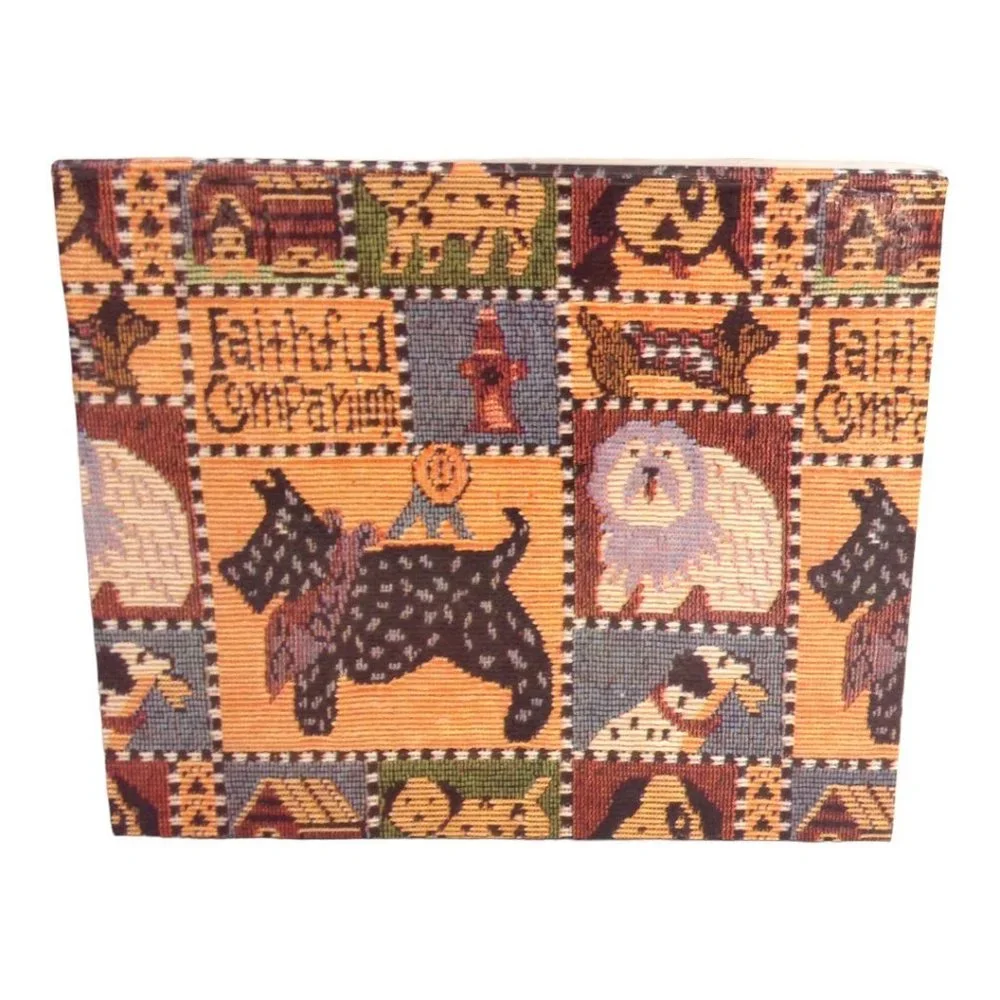 Hato Hasi “Faithful Companions” Tapestry Journal Box and Pencil Set Vintage